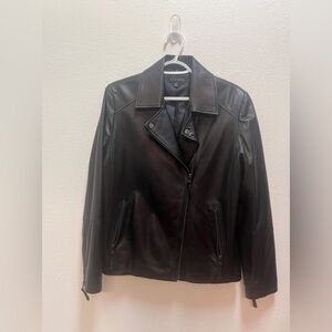 Investments Black Leather Jacket